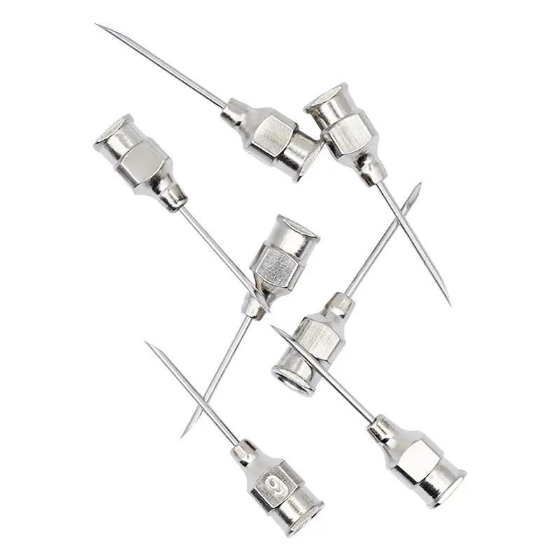 10Pcs Stainless Steel Syringe Needle Dispensing Blunt Needle Tip Farm Animals Tools Veterinary Accessories
