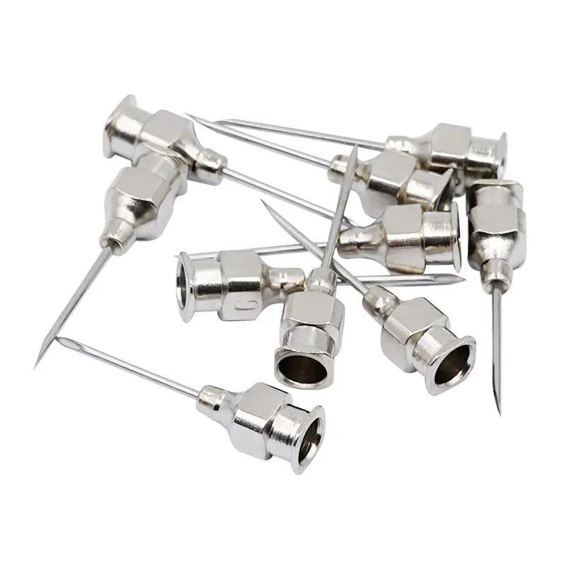 10Pcs Stainless Steel Syringe Needle Dispensing Blunt Needle Tip Farm Animals Tools Veterinary Accessories