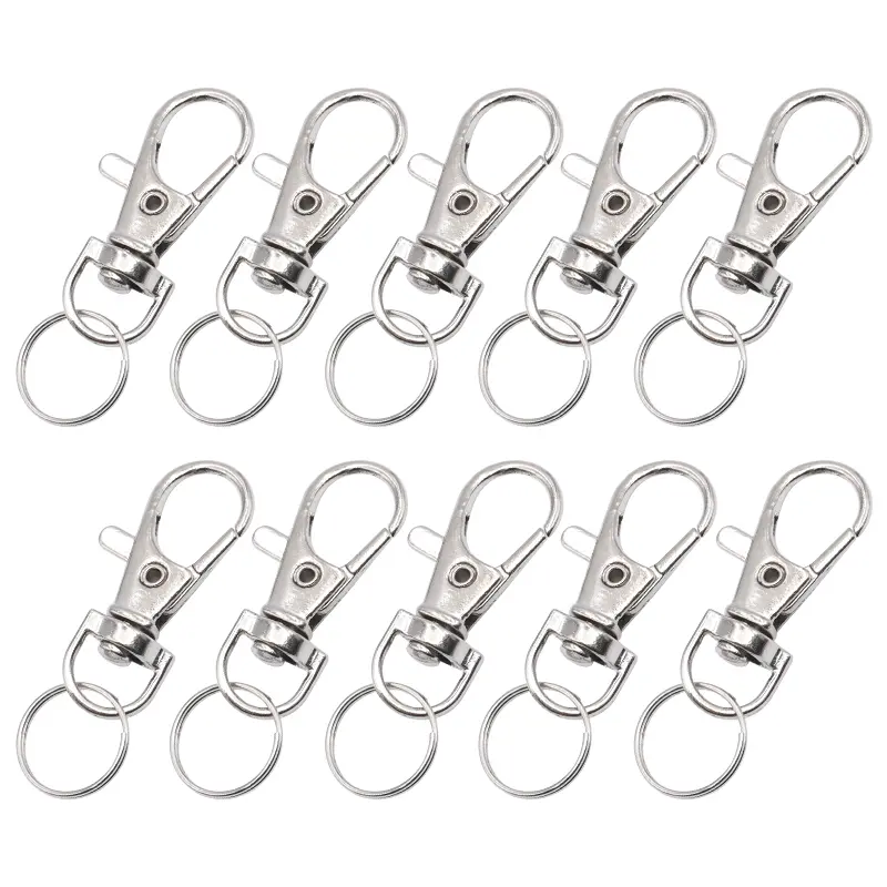 10pcs Bird Cage Lock Pet Hook Clip Door Snap Metal Hooks Lanyard Anti Escape Clips Trigger Key Accessory Clasps Parrot