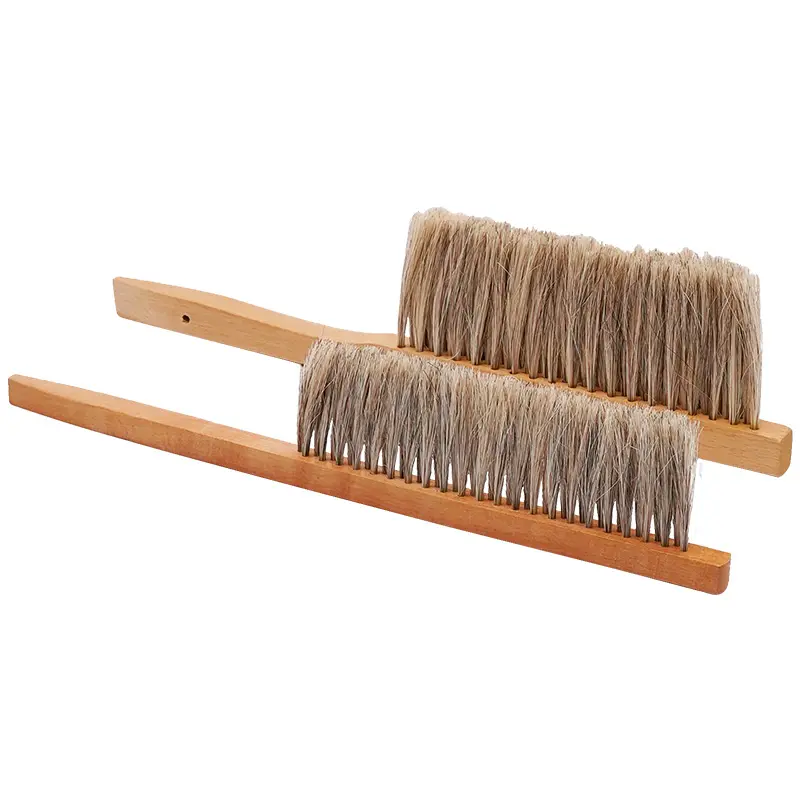 Beekeeping Tools Wood Honey Brush Wasp Bee Sweep Horse Tail Hair New Bee Brush Beekeeping Equipment Bee Tools