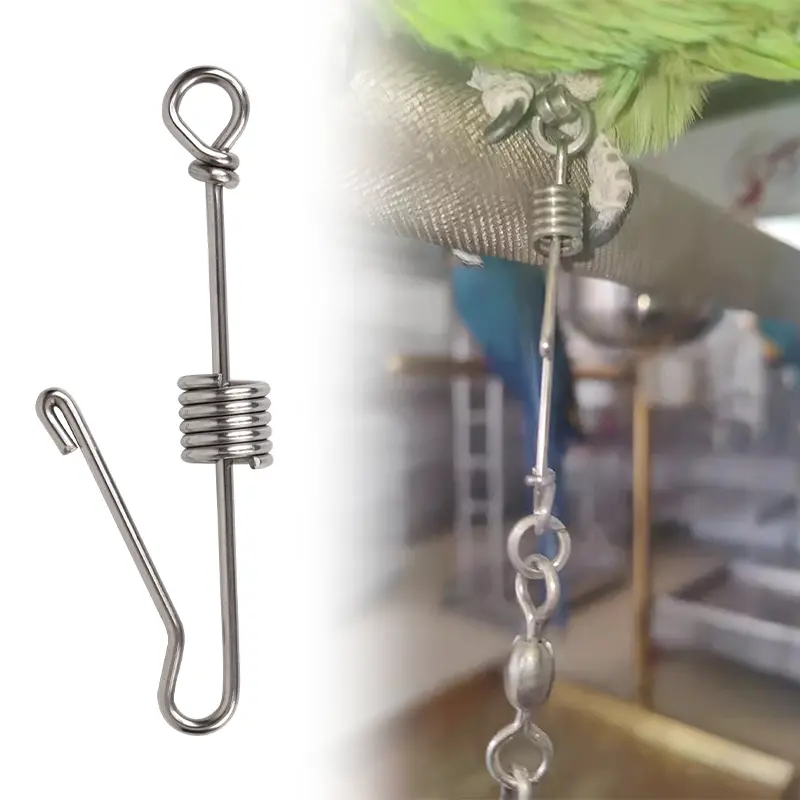 Bird Parrot Foot Chain Stainless Steel Safe Flying Training Bird Anklet Rings  Away Accessories  Flee-proof Rings Outdoor