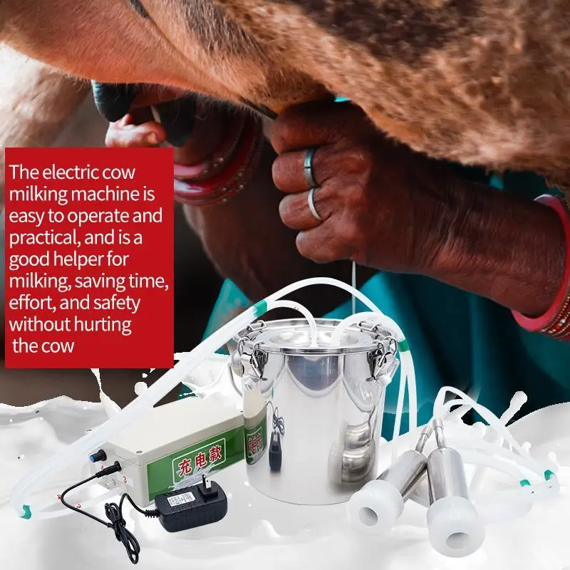 5L Cow Milking Machine Goat Sheep Milking Machine Set/Only Bucket ,Vacuum Pump Milking Supplies Farm Equipment Cow Sheep Milker