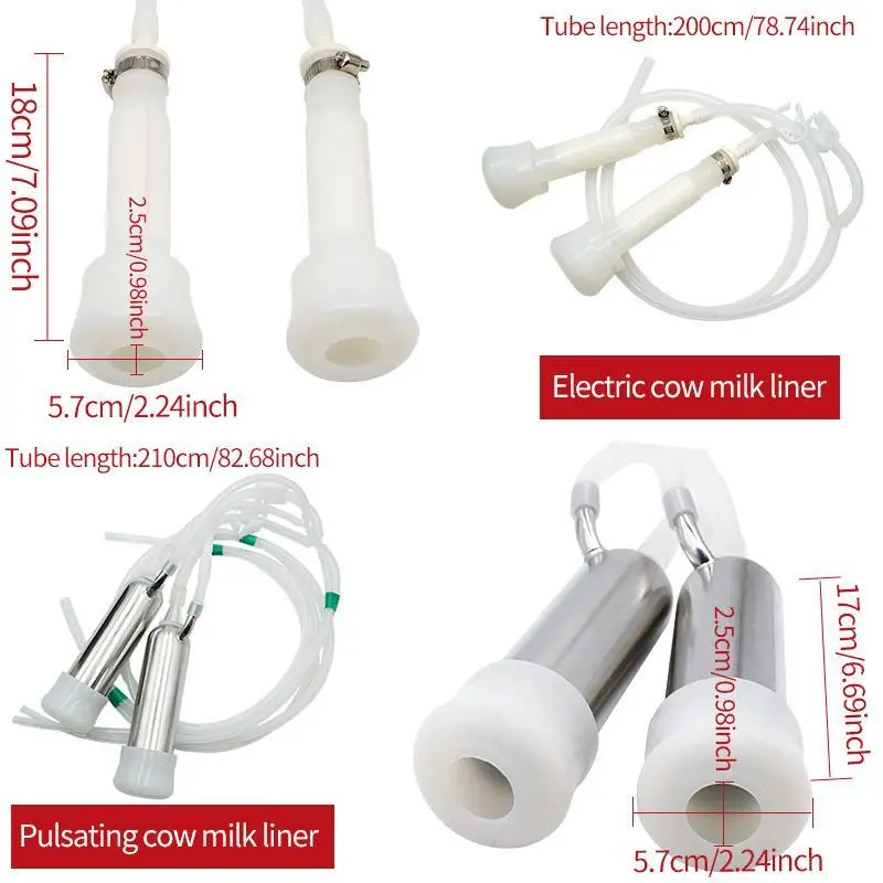 5L Cow Milking Machine Goat Sheep Milking Machine Set/Only Bucket ,Vacuum Pump Milking Supplies Farm Equipment Cow Sheep Milker