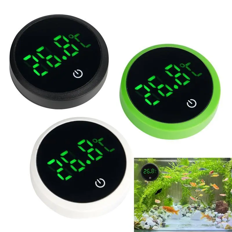 New Aquarium Self-Adhesive Thermometer Lcd Digital Fish Tank Mini Thermometers Large Screen Monitor Terrarium Temperature Meter