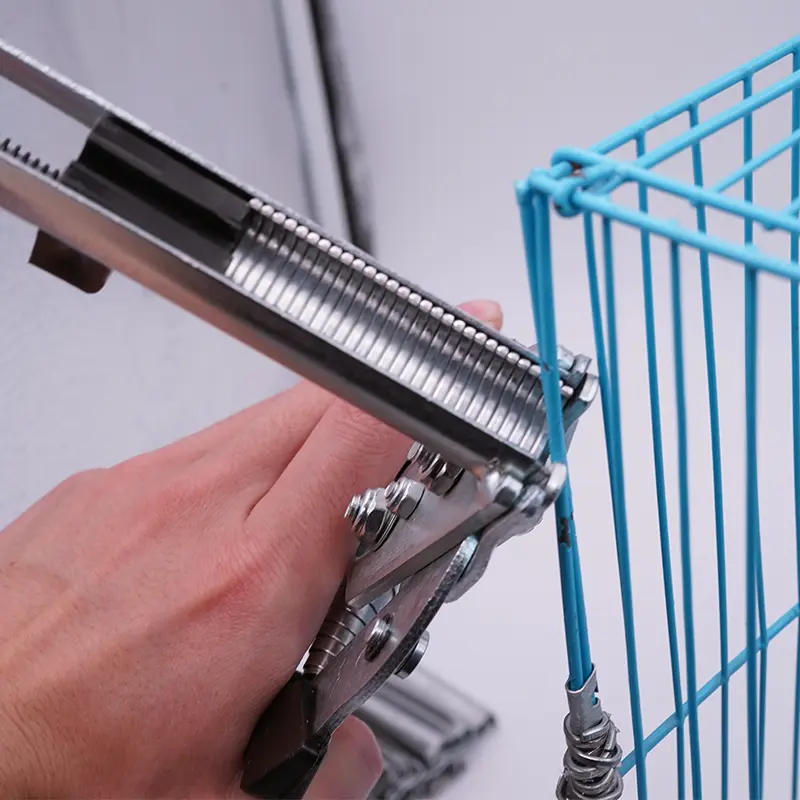 Farm Hog Ring Plier Tool M Clips Staples Chicken Hamster Bird Rabbit Mesh Cage Wire Fencing Caged Clamp Poultry Animal Supplies