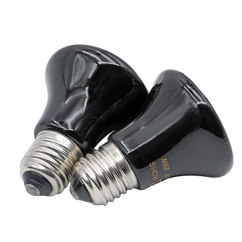 Pet Heating Lamp Lizard Tortoise Spider E27 Far Infrared Ceramic Reptiles Heater Warmer Light Bulb Brooder 25W50W75W100W 60Mm