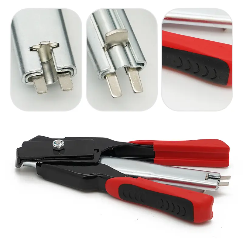 1Pliers with 1000 Nails Binding cage pliers Animal Wire Cage Clamp Chicken Bird Cage Installation Tools Fence Buckle Ring Plires