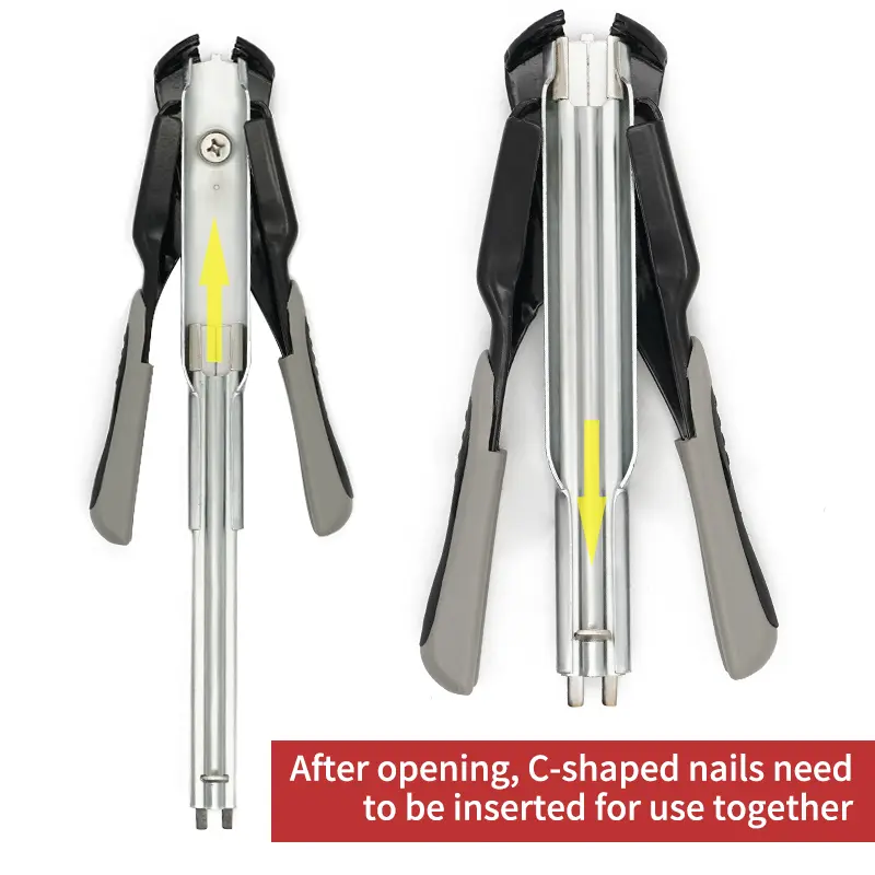 1Pliers with 1000 Nails Binding cage pliers Animal Wire Cage Clamp Chicken Bird Cage Installation Tools Fence Buckle Ring Plires
