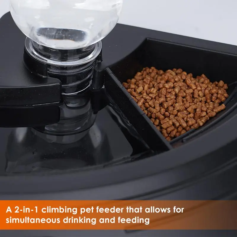 Reptile Feeder Water Bowl Lizard Tortoise Automatic Partition Feeder Corner Feeder with Water Bottle for Pet Turtle Gecko Lizard