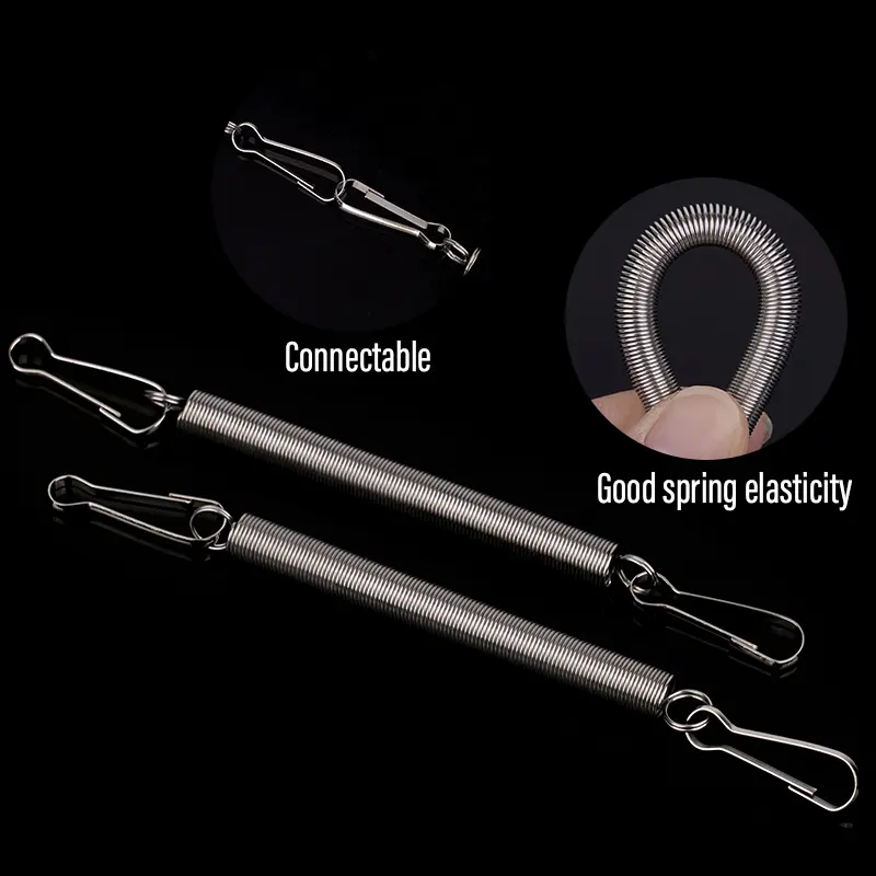 20pcs Pet Bird Cage Replacement Springs with 2 Clips Stainless Steel Spring Fastening Water Drinking Bottle for Rabbit Hamster