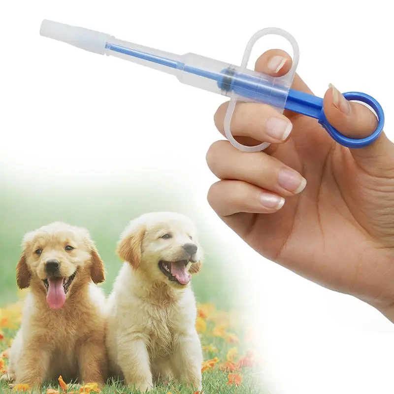 Pet Feeding Syringe Pet Drug Tablet Pusher Cats Dogs Medicine Water Syringes Feeder Supplies Can Clip Pills Cats Dogs Pet Feeder