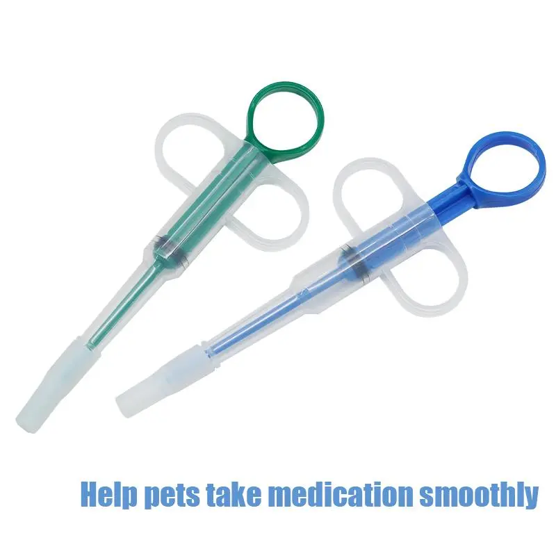 Pet Feeding Syringe Pet Drug Tablet Pusher Cats Dogs Medicine Water Syringes Feeder Supplies Can Clip Pills Cats Dogs Pet Feeder