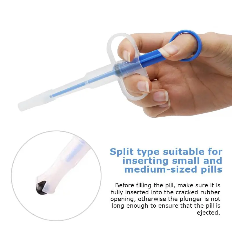 Pet Feeding Syringe Pet Drug Tablet Pusher Cats Dogs Medicine Water Syringes Feeder Supplies Can Clip Pills Cats Dogs Pet Feeder