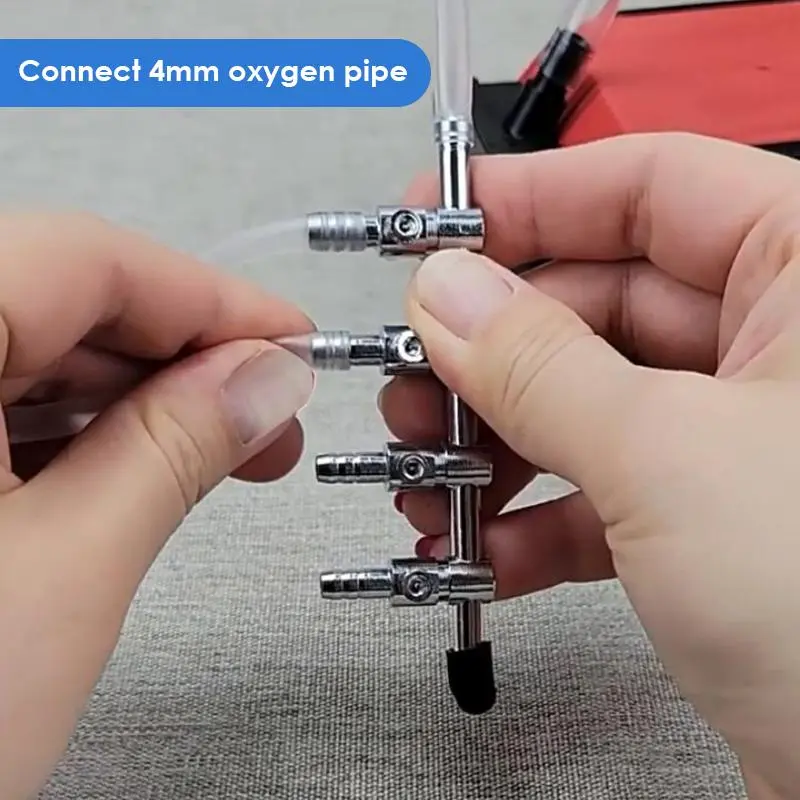 Stainless Steel Aquarium Air Distributor Fish Tank Oxygen Pump Accessories Air Splitter Flow Controller Pump Switch Valve Tap