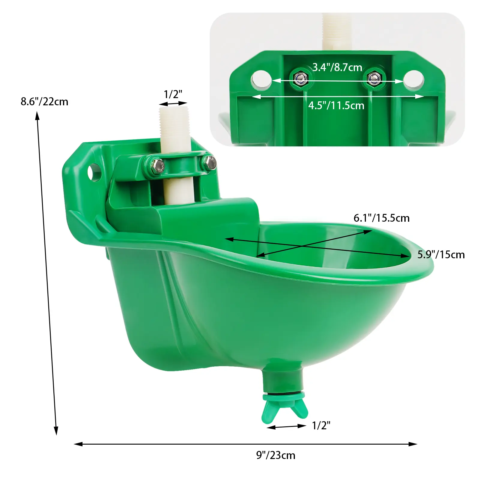 Automatic Sheep  Drinker Bowl With Valve Quality Water Fountain Cattle Sheep  Drinker Equipment  Drinking Tool