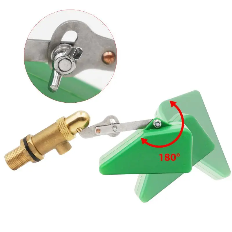 Automatic Brass Float Valve 1/2 Inch Float Ball Valve Fill Adjustable Float Ball Valve for Livestock Waterer Water Tank