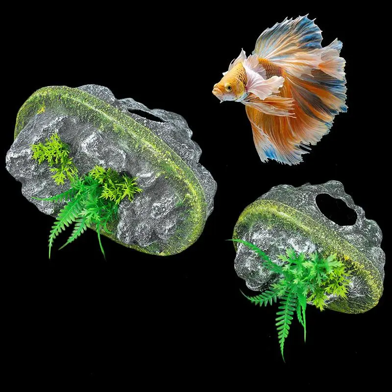 Aquarium Floating Island Fish Tank Landscape Suspended Rockery Decoration Floating Stone Tank Ecological Scenery Accessories