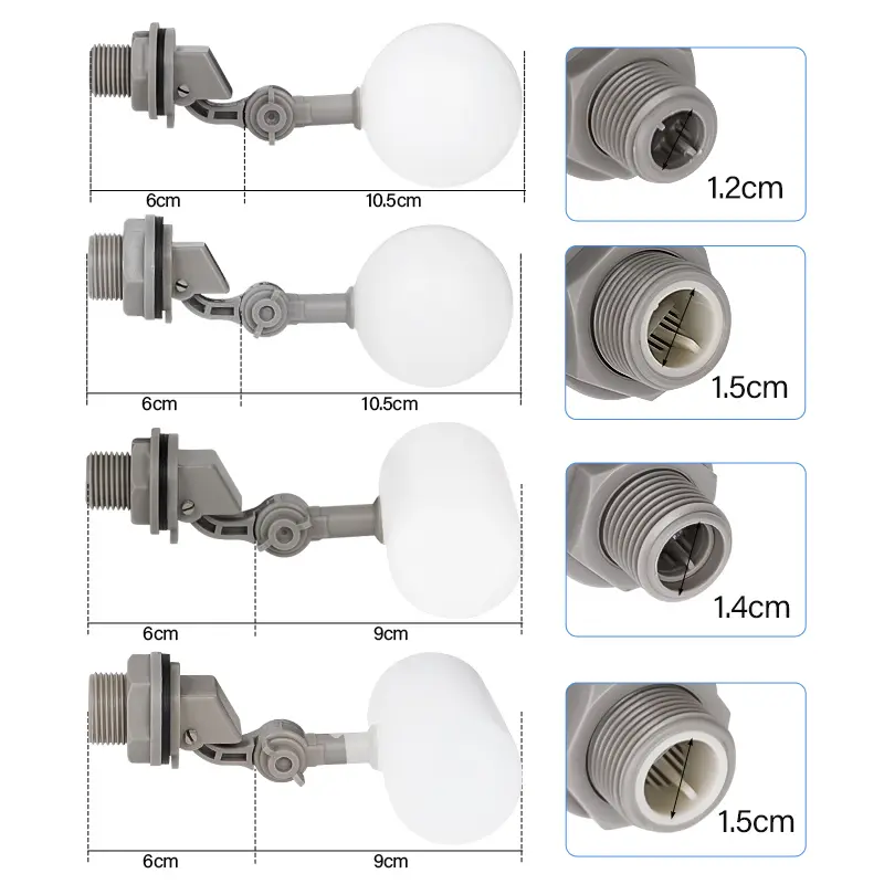 1Pcs 1/2" 3/4"  Farm Floating Ball Valve Shut Off Automatic Drinker Bowl Water Tank Fish Tank Water Level Control Water Tower