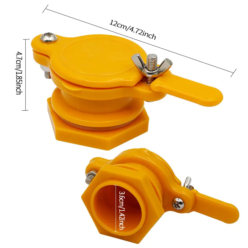1Pcs Stainless Steel/Plastics Honey Gate Honey Valve Honey Tap for Honey Extractor Beekeeping Supplies Equipment
