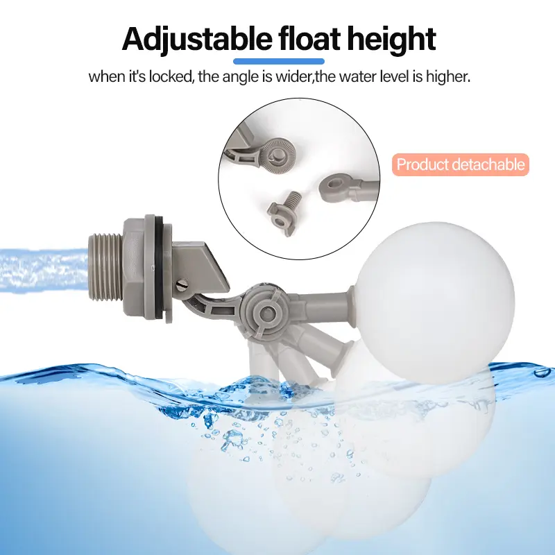 1Pcs 1/2" 3/4"  Farm Floating Ball Valve Shut Off Automatic Drinker Bowl Water Tank Fish Tank Water Level Control Water Tower