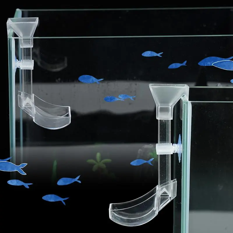 Aquarium Acrylic Feeding Tube Acrylic Transparent Fish Tank Feeding Tube Anti-Stuck Fish Design Feeder Goldfish Feeding Bowls