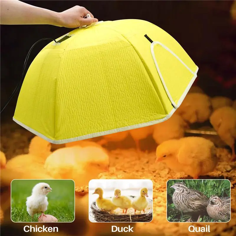 2Types Electric Chick Brooder Heating Cover Chick Cage Heater Chicken Warmer Chicken Drooder Device