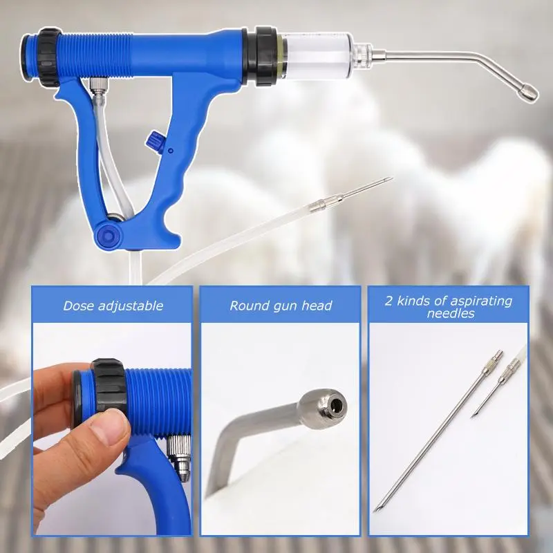 Animal Veterinary Feeding Gun Vaccine Injection Infusion Drench Device Pig/cattle/sheep/chicken Continuous Syringe 10/20/30/50Ml