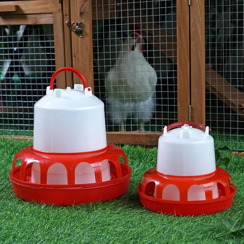 1Kg/3Kg Chicken Poultry Feeder Automatic Feeder Water Bucket Drinker Fountain Farm Poultry Feeding Supplies Chicken Water Bucket