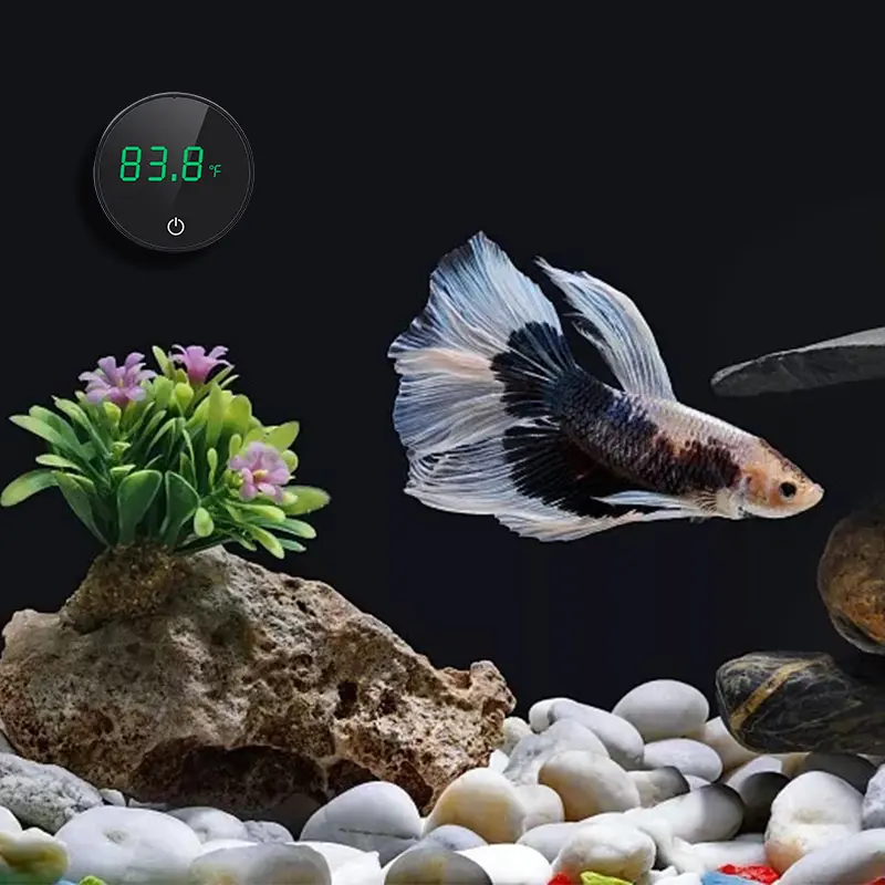 Aquarium Digital Thermometer with Suction Cup Fish  Hang On  Thermometer for Tank Thermometers Electronic LCD Thermometer