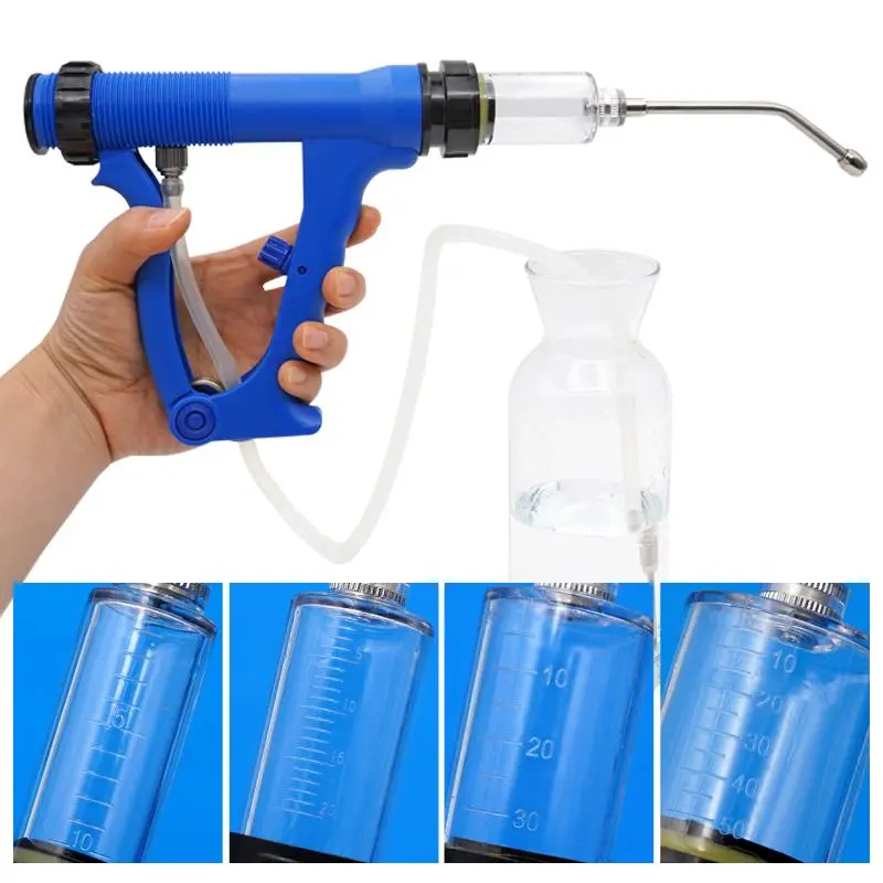 Animal Veterinary Feeding Gun Vaccine Injection Infusion Drench Device Pig/cattle/sheep/chicken Continuous Syringe 10/20/30/50Ml