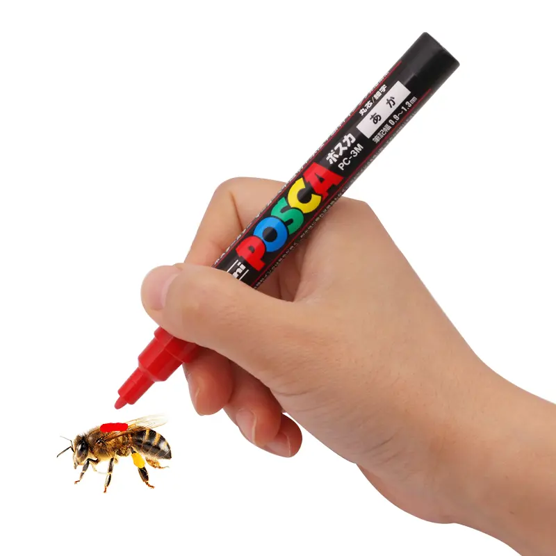 5pcs 8 Pcs/lot Bee marker LED Highlighter Marks Pen Queen Bee Marker Pen 8 Colors Optional Bevel Nib Paintbrush Beekeeping Tool