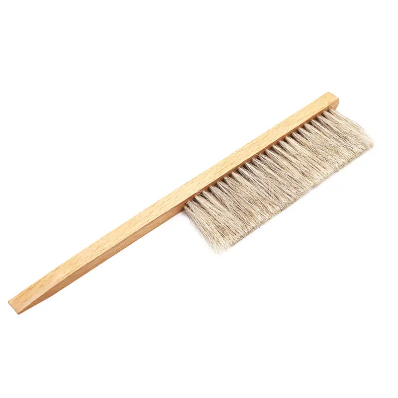 Beekeeping Tools Wood Honey Brush  Wasp bee Sweep Two Rows Of Horse Tail Hair New Bee Brush Beekeeping Equipment
