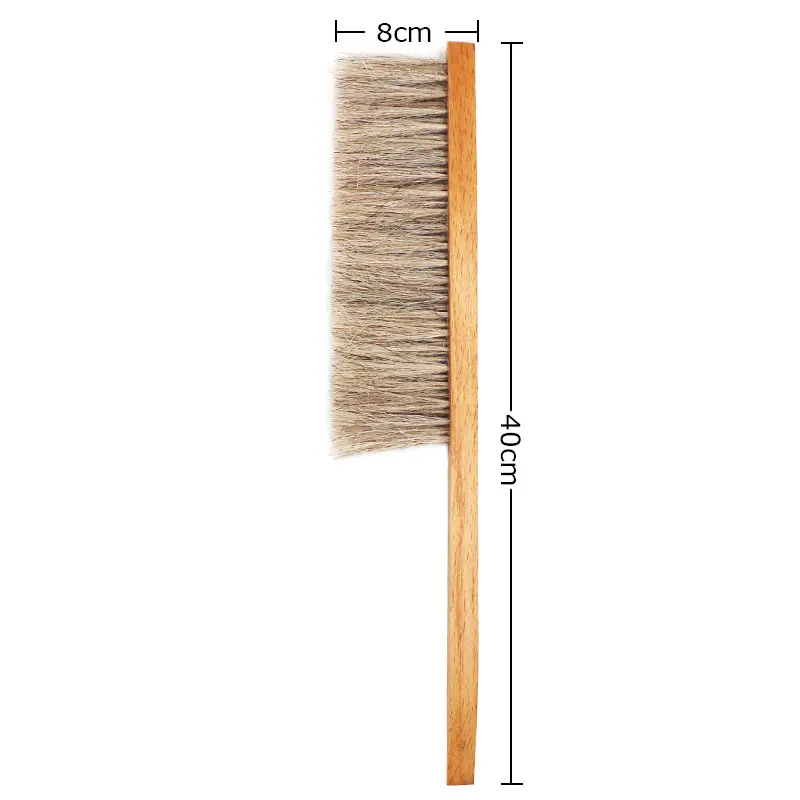 Beekeeping Tools Wood Honey Brush  Wasp bee Sweep Two Rows Of Horse Tail Hair New Bee Brush Beekeeping Equipment