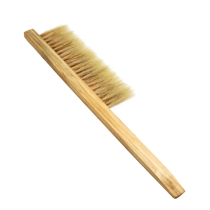 Beekeeping Tools Wood Honey Brush  Wasp bee Sweep Two Rows Of Horse Tail Hair New Bee Brush Beekeeping Equipment