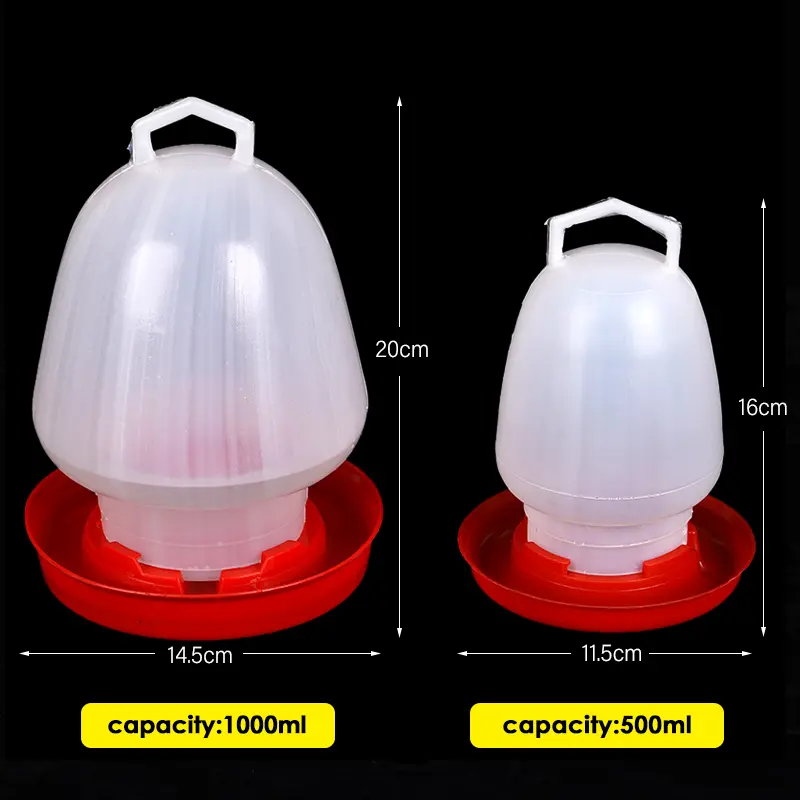 3 Types 500/1000ml Chicken Water Pot Automatic Chick Drinker Parrot Drinking Bowl Water Feeder Home Poultry Water Drinking Cup