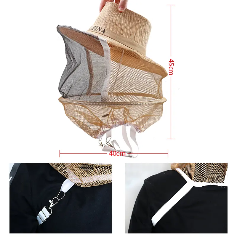 1pcs Beekeeping Hat Anti Bee Hat Protective Net Beekeeping Protective Supplies Protection Beekeeper Cowboy Beekeeping Equipments
