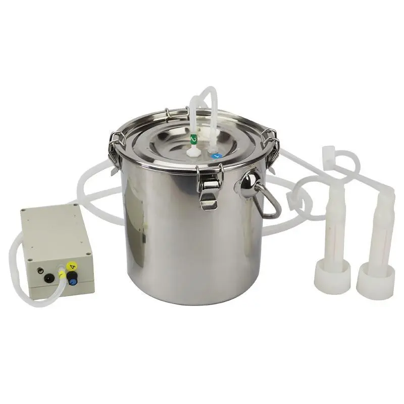 8L/5L/3L Sheep Cow Milking Machine Electric/pulse Milking Machine Milking Pump Stainless Steel Automatic Milking Breeding Tools