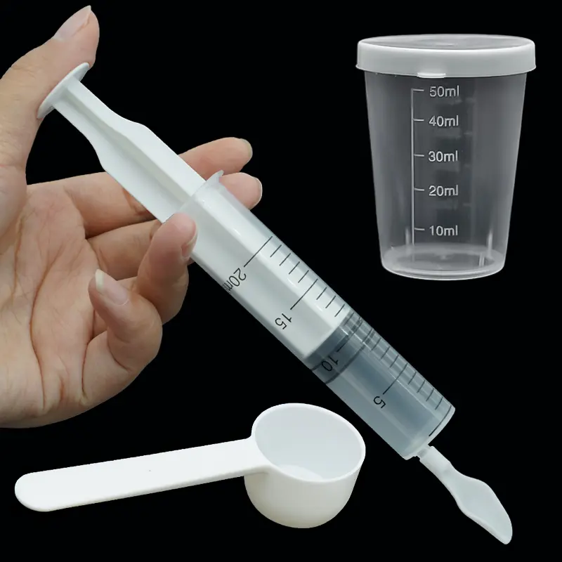 4Pcs/set Bird Parrot Feeder Spoon with Manual Syringe Baby Bird Water Milk Medicine Feeding Syringe Feeding Needle Bird Supplies