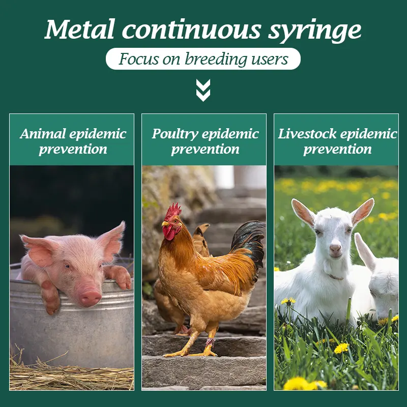 2Ml/5Ml Cattle Livestock Automatic Veterinary Continuous Syringe Animal Injection Adjustable Vaccine Syringe for Sheep