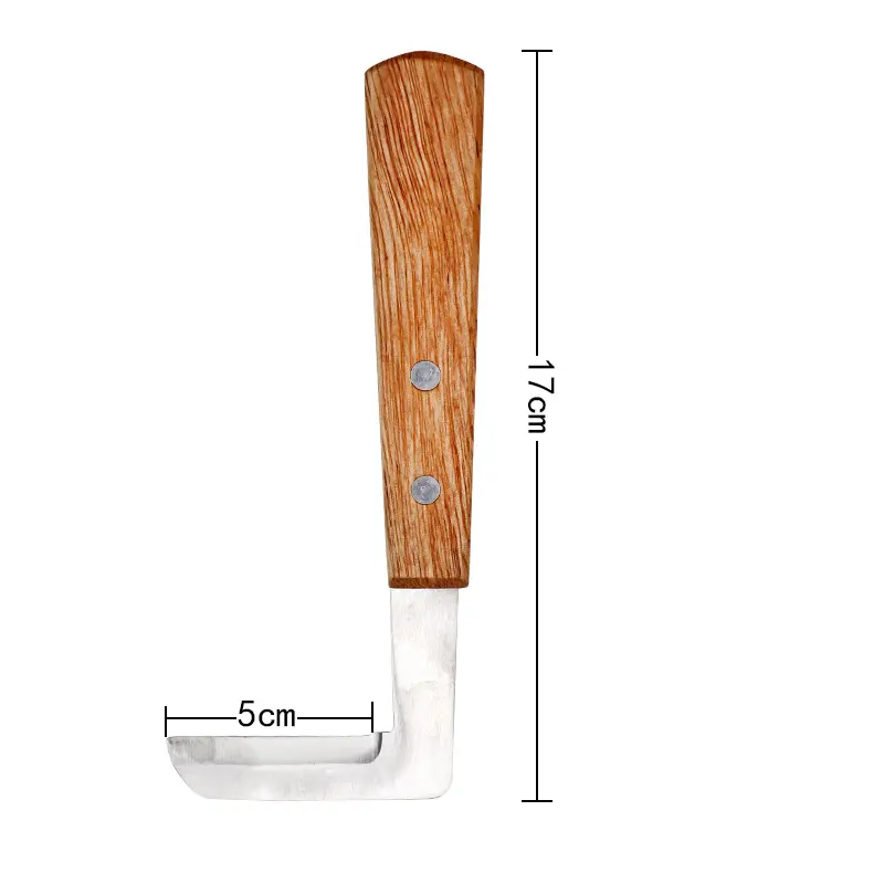 4 Peces/set Cow Horse Repair Foot Hoof knife Wooden Handle Stainless Steel Blade Horseshoe Goat repair tools Farming Equipment