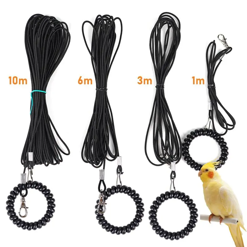 Pet Bird Traction Rope Outdoor Training Anti-Flying Harness Rope Bird Foot Chain Parrot Traction Straps Bird Feet Protect Ring