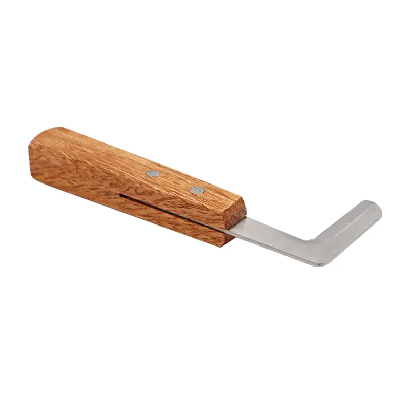 4 Peces/set Cow Horse Repair Foot Hoof knife Wooden Handle Stainless Steel Blade Horseshoe Goat repair tools Farming Equipment