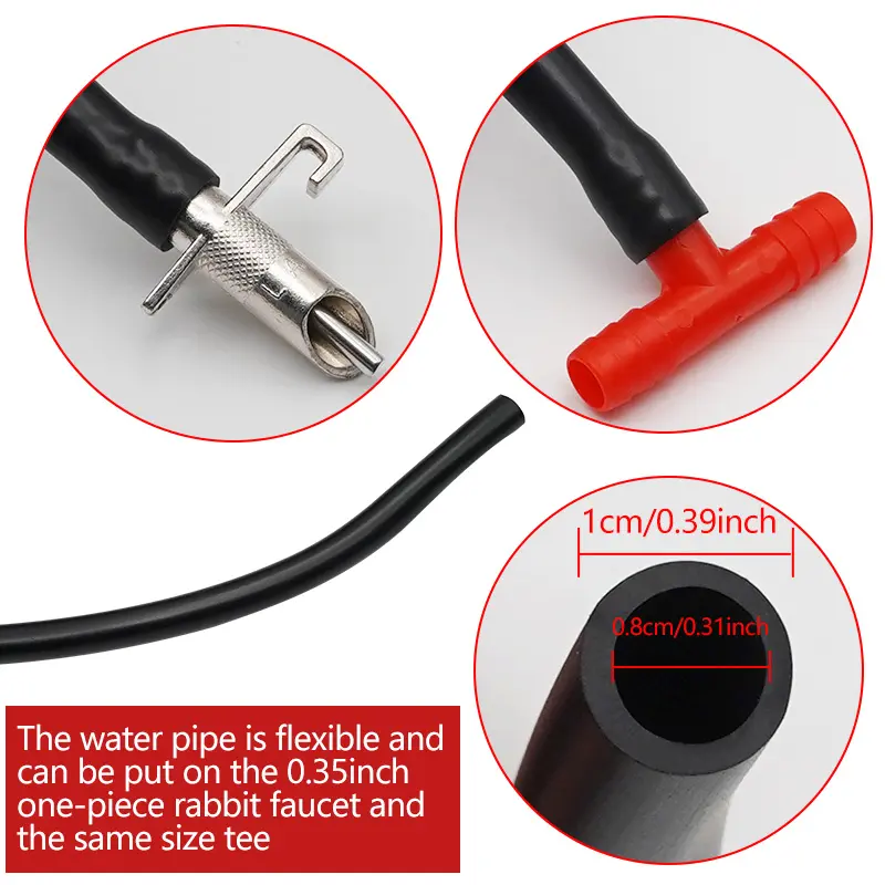 Rabbit Water Drinking Pipe 8mm Drinker Nipples Automatic Waterer Tubing Hose for Waterers Feeding Accessories Irrigation hose