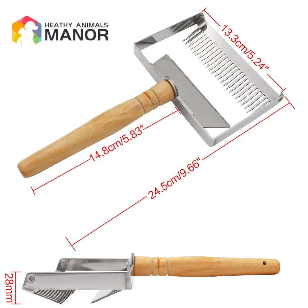 Beekeeping Tools Honey Cutter Uncapping Scraper Bee Hive Honeycomb Scraper Equipment Metal Handle Uncapping Fork Shovel
