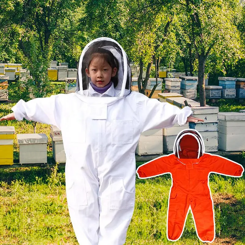 New Children's Beekeeping Suit Kids Anti Bee Jumpsuit Child Anti Bee Clothing Breathable Full Body Beekeeping Professional Safe