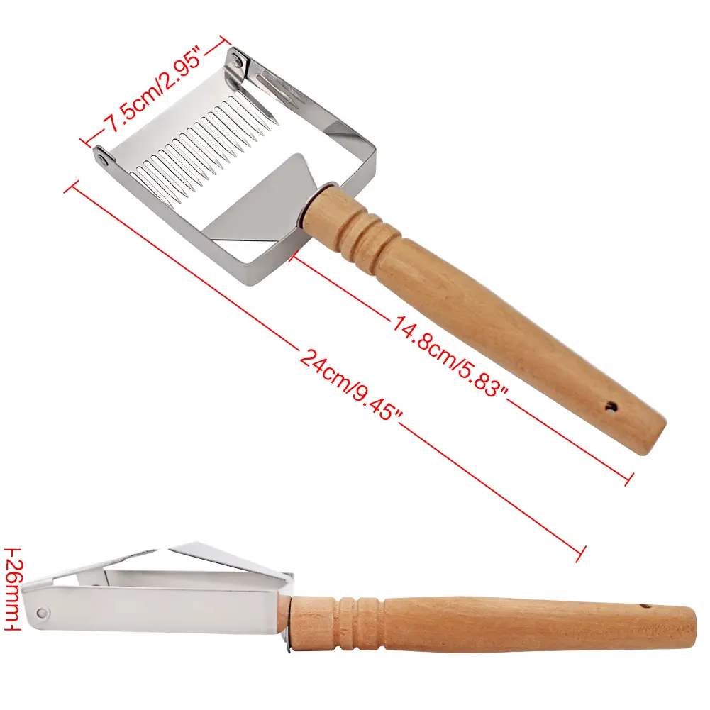 Beekeeping Tools Honey Cutter Uncapping Scraper Bee Hive Honeycomb Scraper Equipment Metal Handle Uncapping Fork Shovel