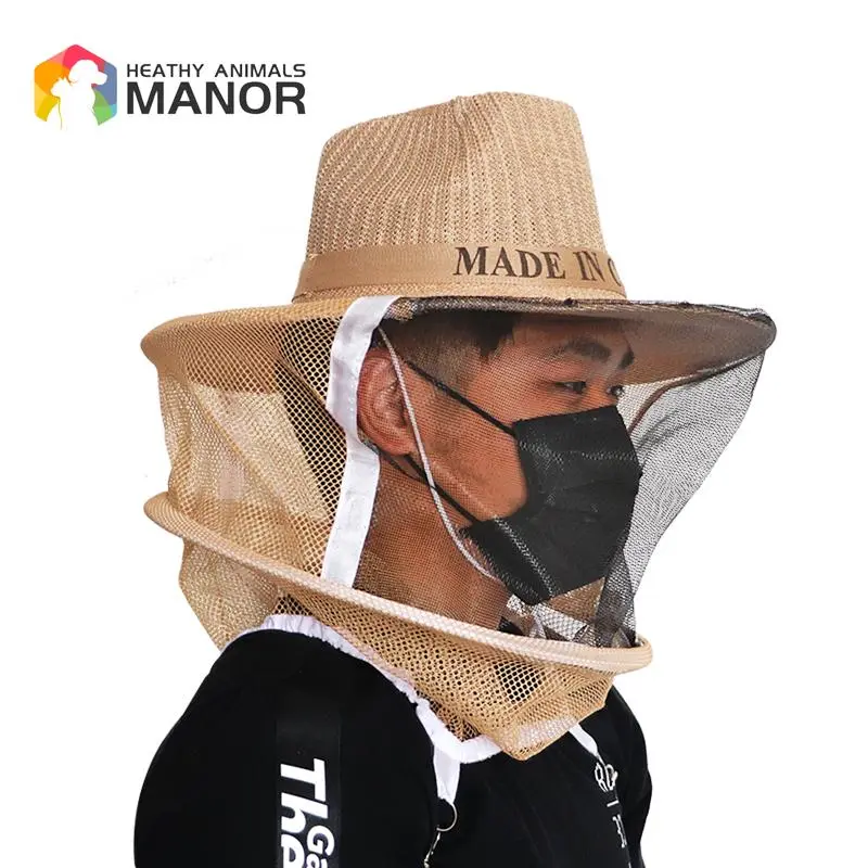 Beekeeper Protective Hat Anti Bee Fabric Nylon Net Yarn Hat Beekeeping Protector Cap Beekeeper Cowboy Comfortable Design