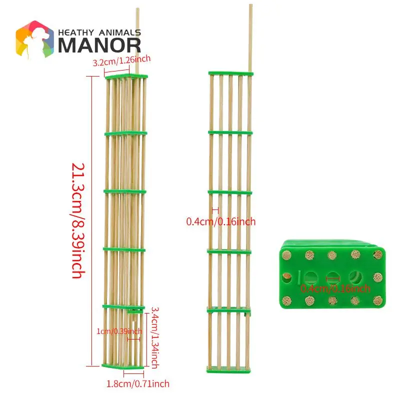 60Pcs Beekeeping Lengthened Bamboo Queen Bee Cage King Bee Isolation Transport Cages Beekeeping Tools Bee Cage