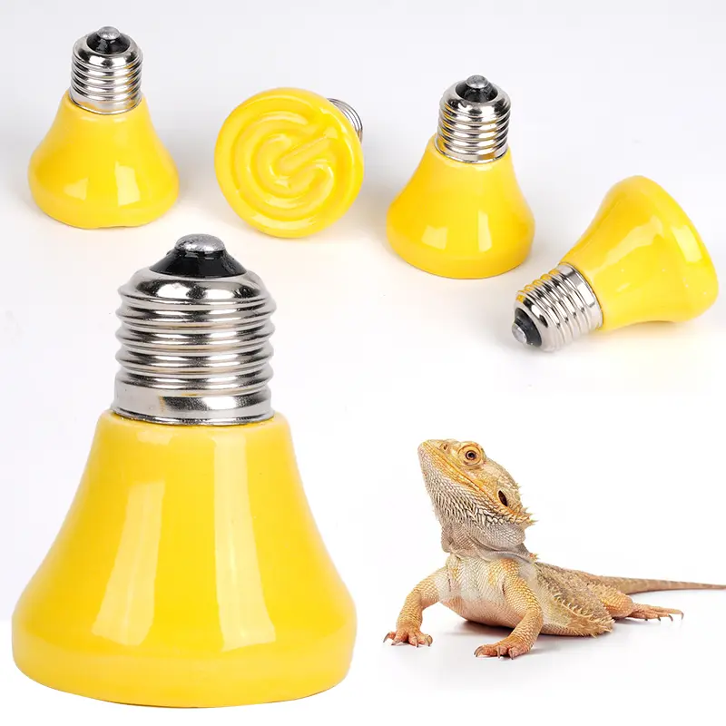 220V E27 Pet Ceramic Heating Lamp Infrared Emitter Heat ight Bulb Pet Brooder Chickens Reptile Lamp 25/50/75/100W