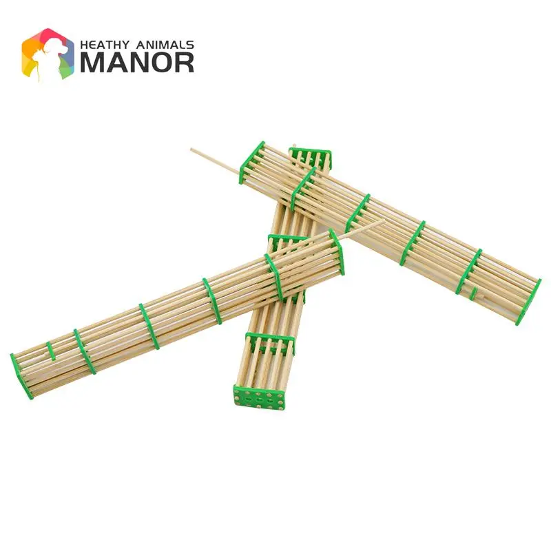 60Pcs Beekeeping Lengthened Bamboo Queen Bee Cage King Bee Isolation Transport Cages Beekeeping Tools Bee Cage